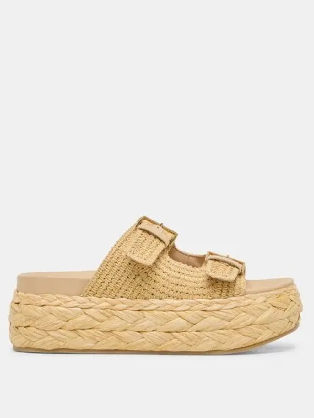 Dolce Vita Falyn Platform Sandals Woven Raffia NIB Size 8